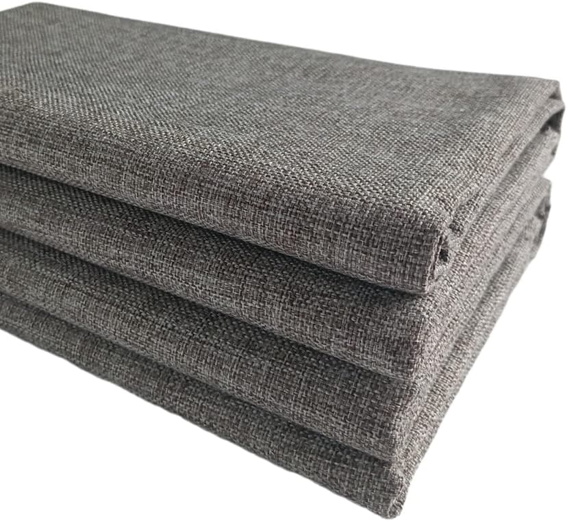 TinaKim Thick Chair Upholstery Fabric, Faux Linen Type Cloth Material, for Sofa Couch DIY (flaxen 14, 2 Yard (57x 72 inch))