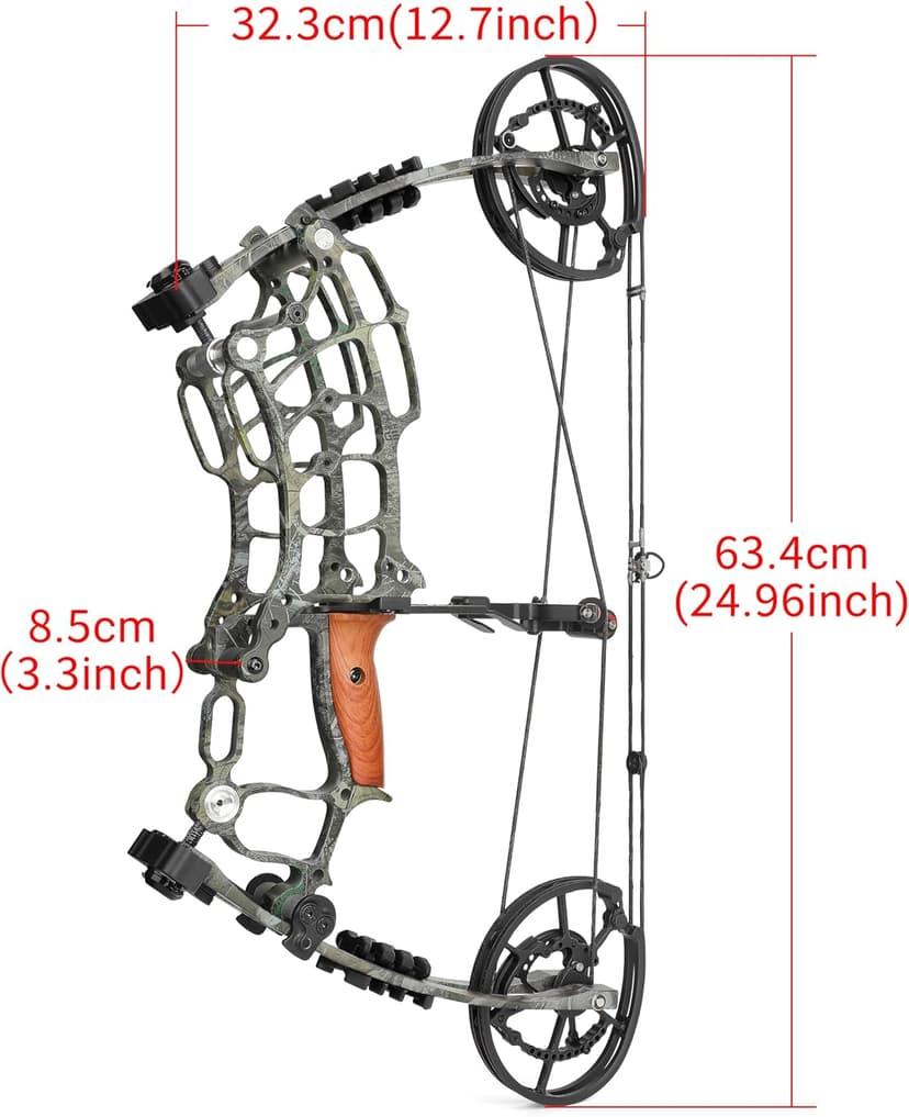 Archery Dual-use Compound Bow Set for Arrows and Steel Ball,30-65lbs Adjustable,Hunting Bows,Short-Axis Compound Bow,for Outdoor Hunting Target Shooting Practice