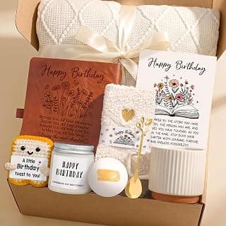 Birthday Gifts for Women Happy Birthday Gifts Ideas for Her Unique Gift Box Cute Bday Presents Basket for Woman Funny Gift Set for Mom Sister Best Friend Female Daughter Adult Girlfriend Wife Coworker B0H5X8VYB5