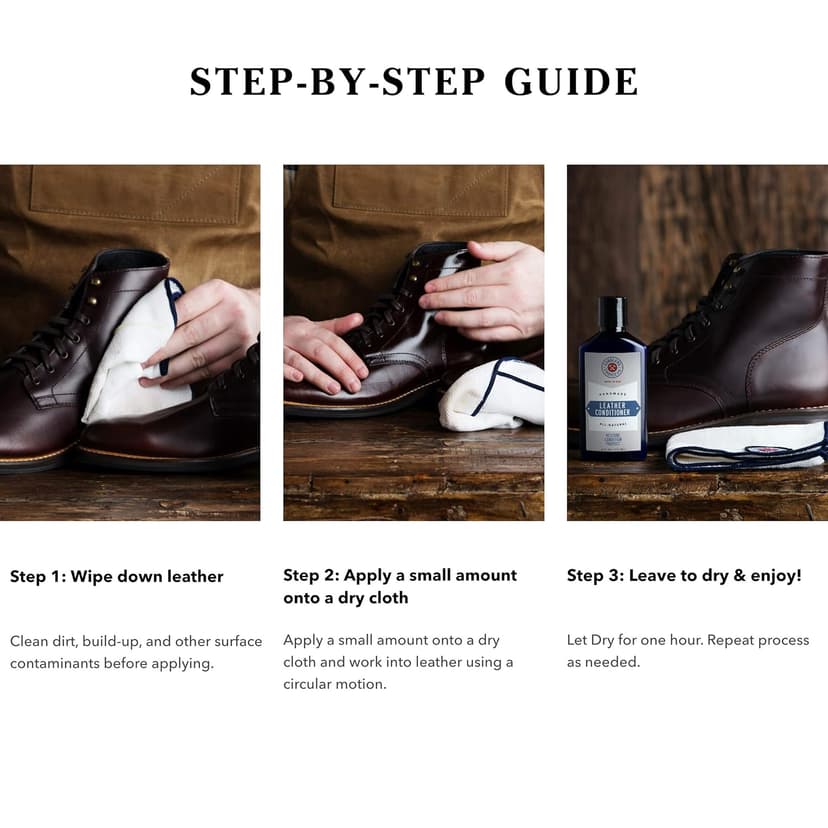 Cobbler's Choice Co. Finest Quality All-Natural Leather Restorer Conditioner - 6oz (177 mL)