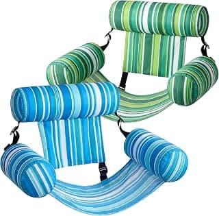 SLOOSH Inflatable Pool Floats Adult,2 Packs Floating Lounge Chairs,Blow up Pool Noodles for Adult Heavy Duty,Floating Chair for Party Summer Water Beach Lake Fun