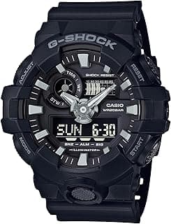 Casio Men's 'G Shock' Quartz Resin Casual Watch, Color:Black (Model: GA-700-1BDR)