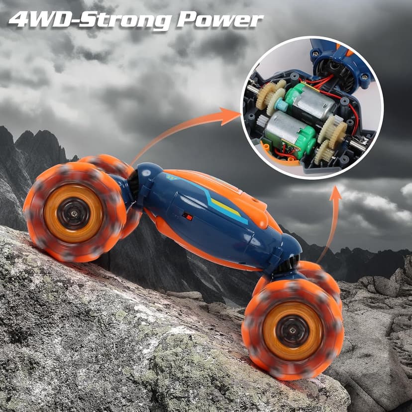 Gesture Sensing RC Stunt Car - Boys Girls Toys Age 6-8-12, 4WD Hand Controlled Remote Control Twist Car with Light & Music,Cool Birthday presents and Ideas Gifts for Kids Age 6 7 8 9 10 11 12 YearsOld B0CT8KCNBD
