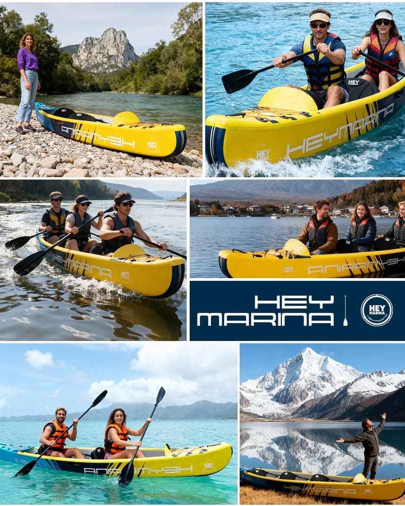 Inflatable Kayak Fishing Kayak for Adults Portable Touring Kayak Canoe with Wheeled Backpack, Seats, Pump and Paddles, Full Drop Stitch Construction