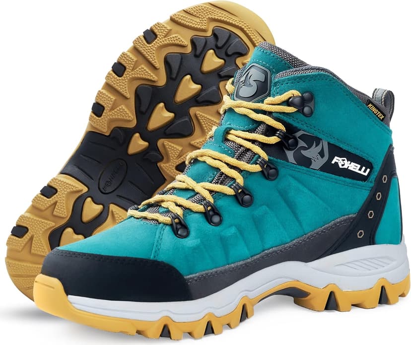 Foxelli Women’s Hiking Boots – Waterproof Lightweight Suede Leather Hiking Boots for Women with All-Day Comfort, Grip & Support for Trails, Travel & Outdoors