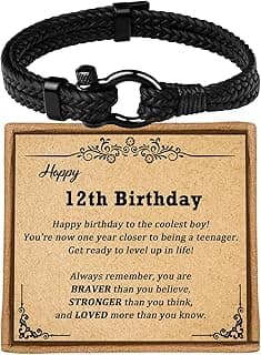 Sereney 9 10 11 12 13 15 16 18 21 30 40 50 60 Year Old Birthday Gifts for Him Boys, Handmade Triple Protection Bracelets as Adjustable National Boyfriend Day Bracelets for Boys Son Grandson Dad Man