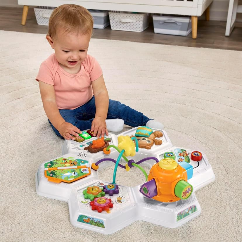 VTech Buzz and Learn Activity Table with Seven Interactive Play Zones, Blue