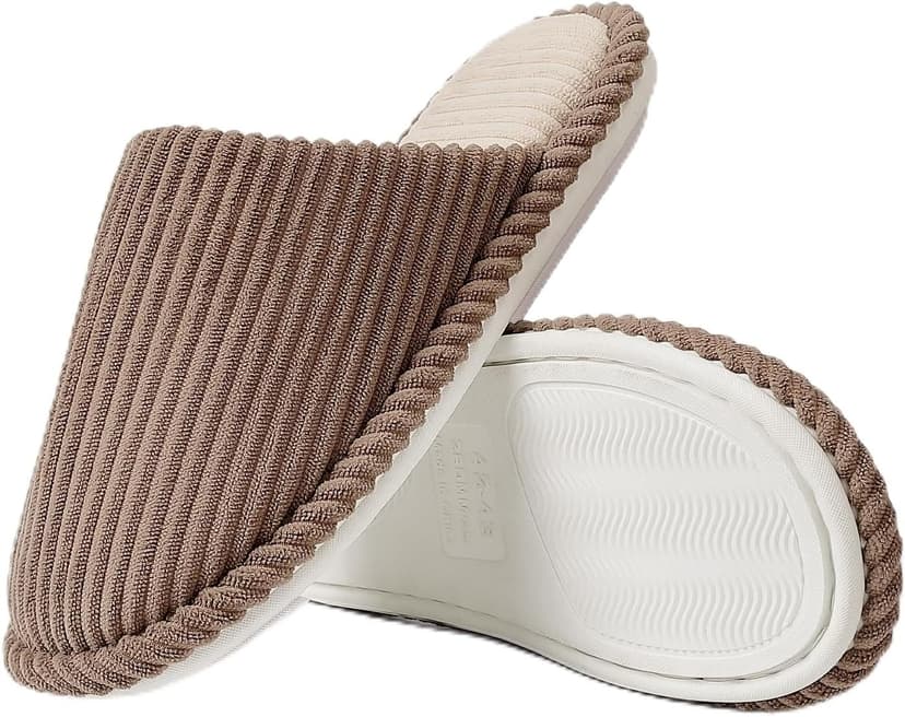 sinceslim Memory Foam House Slippers for Women Indoor Slippers with Non-Slip Rubber Sole Close Toe Slip On Cotton Slippers