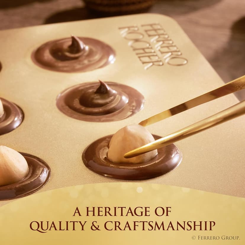 Individually wrapped hazelnut chocolate, gourmet chocolate candy for gifting a sweet treat or snacking Ferrero Rocher Chocolate Candy, Hazelnut Milk Chocolates, 42 Ct, 18.5 oz B07W738MG5
