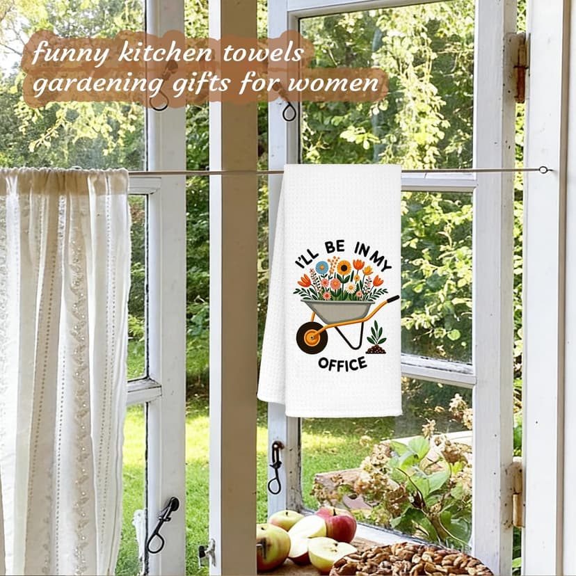 Gifts for Plant Lovers, Plant Lady Mom Birthday Gift, Funny Best Friend Housewarming New Home Gift, Decorative Towel 16x24in Gardening Gifts for Women Funny Kitchen Towels, B0G568ZDJH