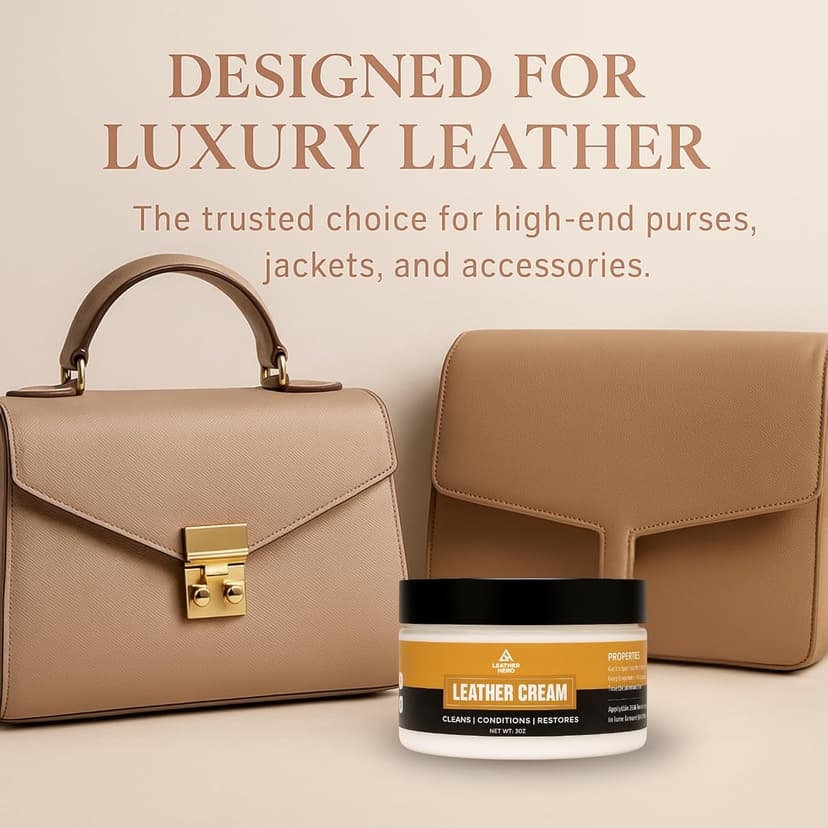 Leather Hero 2-in-1 Purse Cleaner & Conditioner – Leather Cream for Handbags, Designer Bags, Faux & Saffiano Leather – Non-Greasy, Won’t Darken, Safe for Purses, Jackets & More