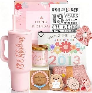 13th Birthday Gifts for Girls - 13 Year Old Girl Gifts Ideas for Offical Teenagers Girls - 13th Birthday Decorations Trendy Teen Girl Stuff - 11 Pieces Best Present for Daughter, Niece