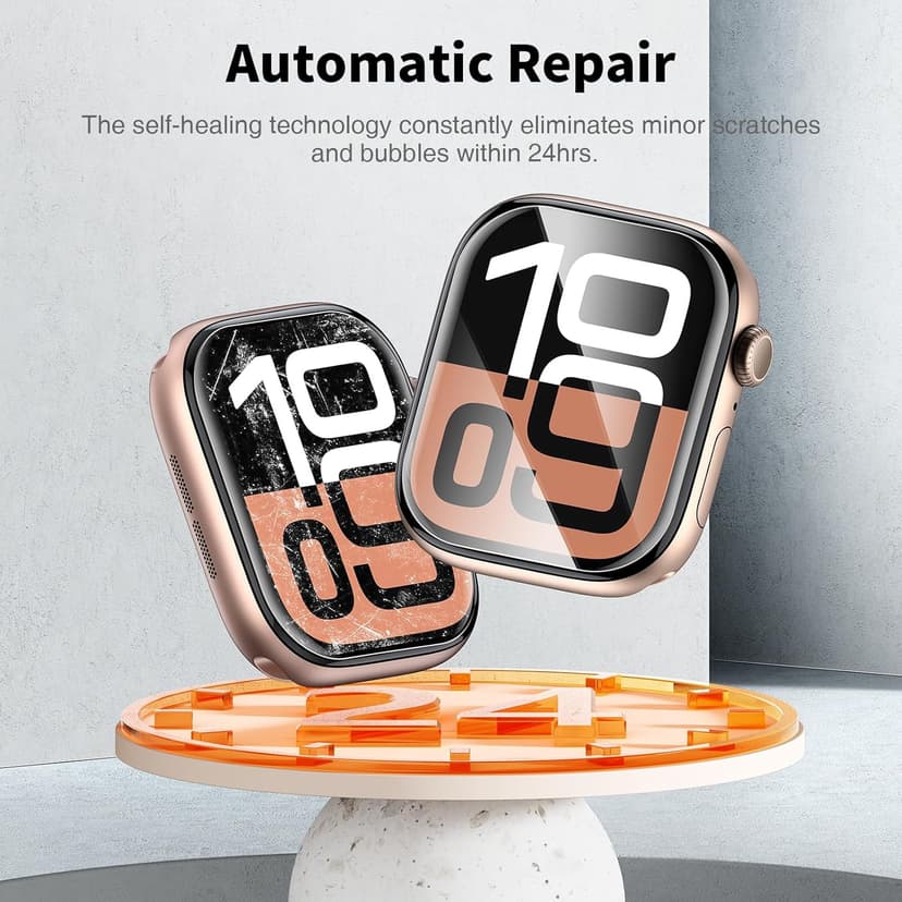 LK 6 Pack for Apple Watch Series 11/ Series 10 Screen Protector 42mm - Anti-Scratch, Self-Healing Soft TPU Screen Protector for Apple Watch 42mm, Bubble Free, HD Transparent, Touch Sensitive