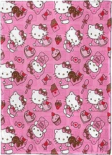 Northwest Hello Kitty Silk Touch Throw Blanket, 50" x 70", Love You Much