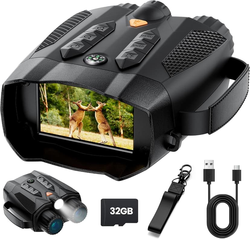 Night Vision Goggles for Adults 4k: Tactical Binoculars with Camera - Infrared Goggles for Hunter - Digital Electronics Gift - Hunting Gifts for Men/Dad/Husband - Cool Tech Gadgets for Camping/Boating