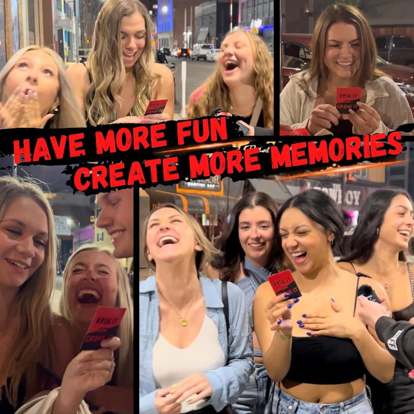| Fun Drinking Game for Adults: 150 Hilarious Dares & Risky Questions | Adult Party Games for Block Party, Pregame, College, Girls Night, Bachelorette