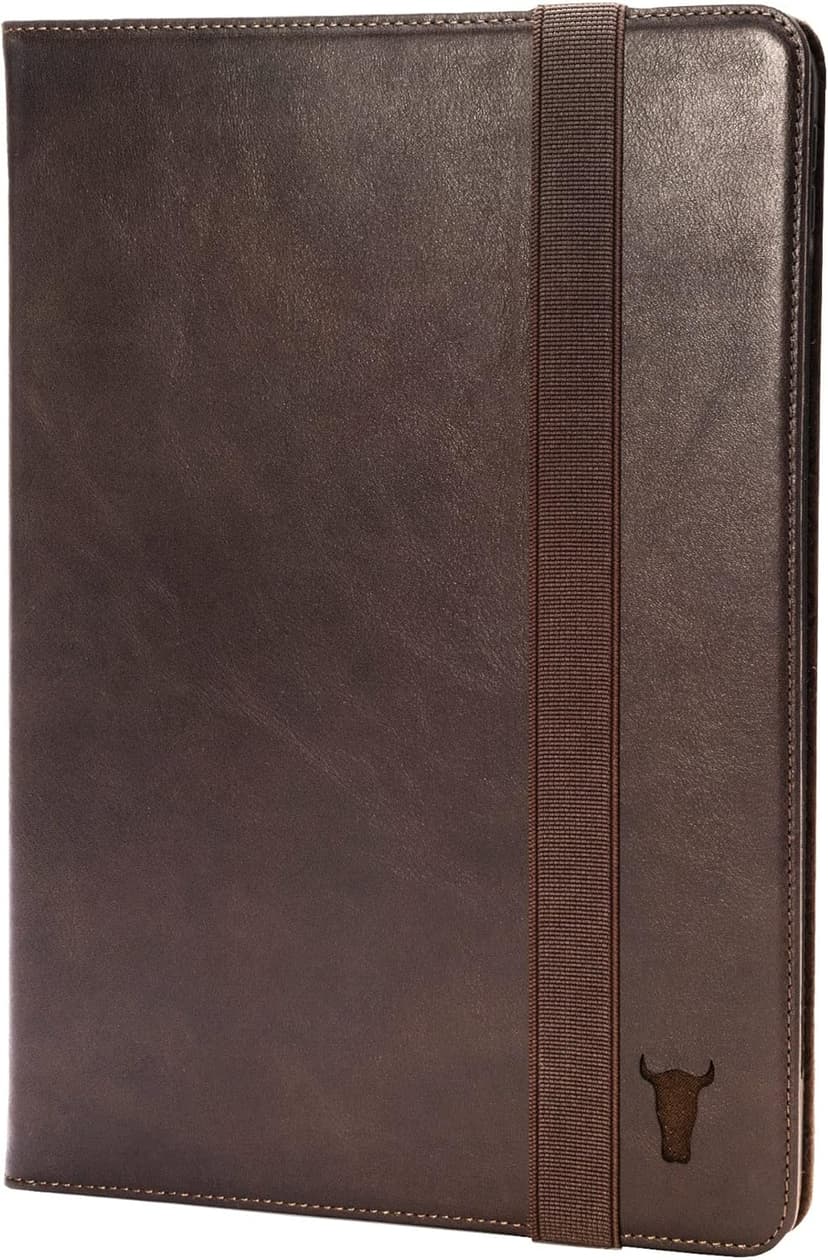 TORRO Case Compatible with iPad Pro 11” 4th / 3rd / 2nd / 1st Gen - Genuine Leather iPad Pro 11 2022 Case with Stand Function, Apple Pencil Connectivity and Wake Sleep Function (Dark Brown)