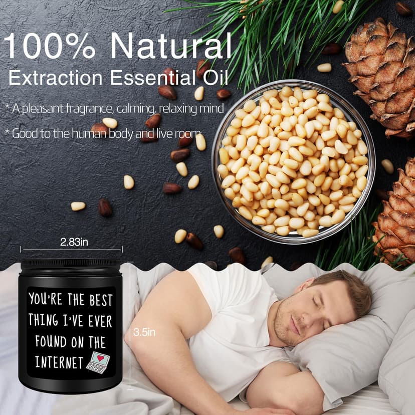 Anniversary Birthday Gifts for Men, Gifts for Boyfriend, Funny Romantic Wedding Gift for Men, Him, Boyfriend, Husband, Best Friends, Lover, Black Cedar Juniper Sandalwood Candle