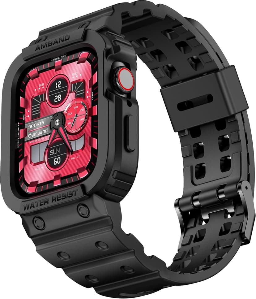 amBand E1 Rugged Band & Case for Apple Watch – Compatible with Series 1–11, SE3/SE2/SE – and Ultra 3/2/1, Lightweight Shockproof Design