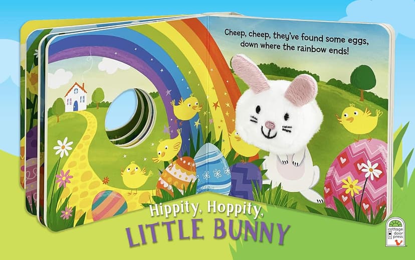 Hippity, Hoppity, Little Bunny - Finger Puppet Board Book for Easter Basket Gifts or Stuffer Ages 0-3 1680524771