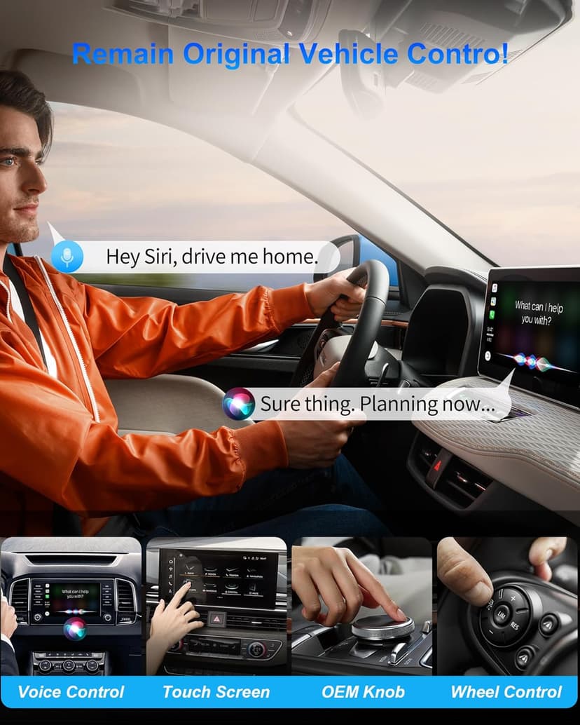 Ai Magic Box for Streaming Netflix/YouTube/TikTok, Wireless CarPlay Adapter Dongle with USB Drive for OEM Wired Car Play & Android Auto Cars GPS Navigation Chartplotter