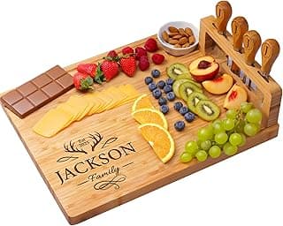 Personalized Charcuterie Board Gift Set, Christmas, Engagement - Wedding Gifts for Couples 2025, Custom Cheese Boards Gifts, Bridal Shower Gifts for Bride, Housewarming Gifts New Home for Women