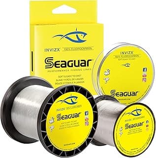 Seaguar InvizX Multi-Species Fishing Line for Casting, Live Bait, Freshwater, 100% Fluorocarbon, Clear, Multiple Sizes