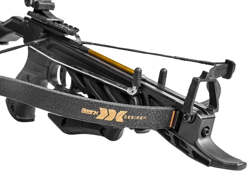 Bear X Desire XL Pistol Hunting Crossbow, Self-Cocking, Adjustable Stock up to 2.5", Compact Design, Includes 3 Premium Bolts, Dependable Accuracy