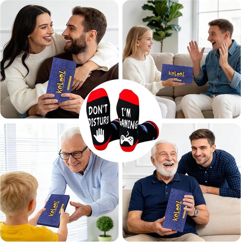 Do Not Disturb I'm Gaming Socks,Men Gifts for Men Teen Boys Dad Him Son Fathers,Valentines Christmas Stocking Stuffers