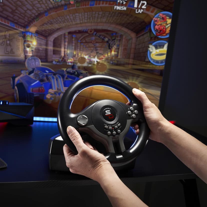 SUBSONIC Superdrive - SV250 Steering wheel with pedals and gearshift paddles racing wheel for nintendo Switch 2 - Switch - Ps4 - xbox Seie X/S, Xbox One - PC