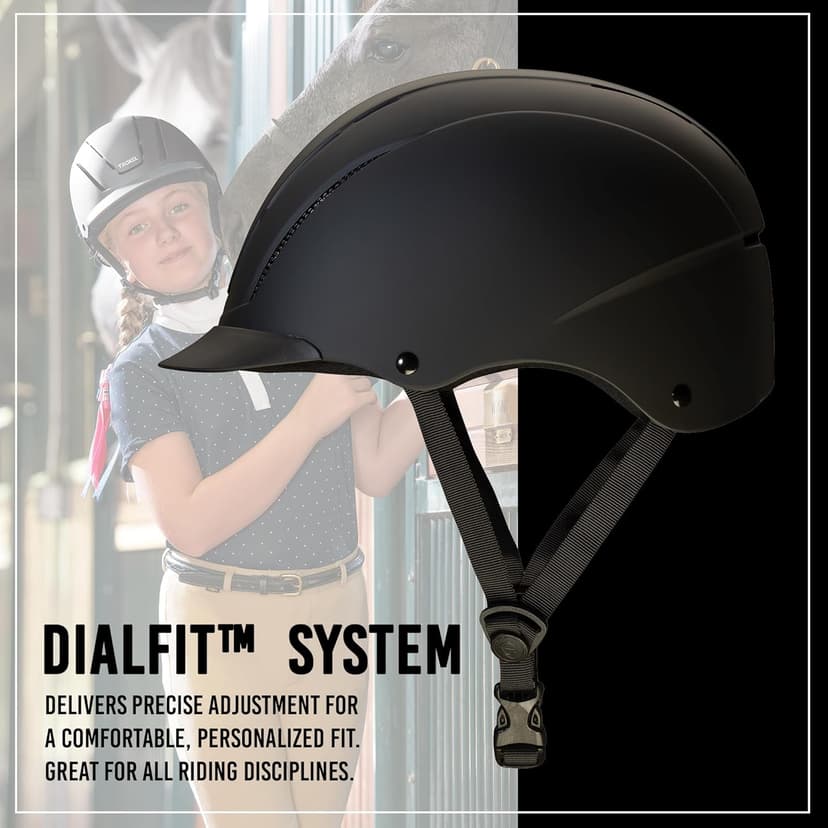 Troxel Spirit Duratec Full Coverage Horse Riding Helmet, Low-Profile Adjustable Design, Safety Horseback Riding Gear