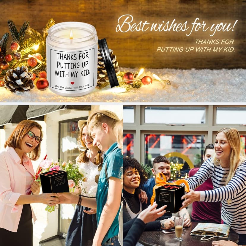 Teacher Appreciation Gifts Thank You Teacher Gifts for Women & Men Candles Present for Retired Teachers Idea for Graduation Back to School