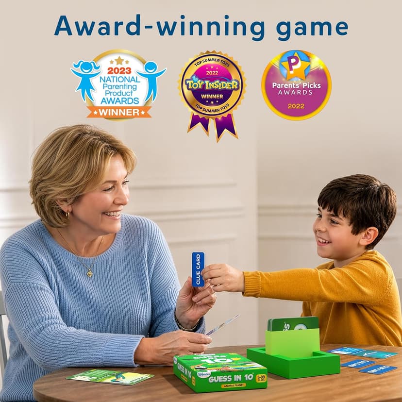 Skillmatics Guess in 10 Animal Planet, Card Game, Perfect for Boys, Girls, Kids, Teens, Adults Who Love Animals, Trivia Games, Travel Games, Screen-Free Fun, Gifts for Ages 6, 7, 8, 9, 10, and Up