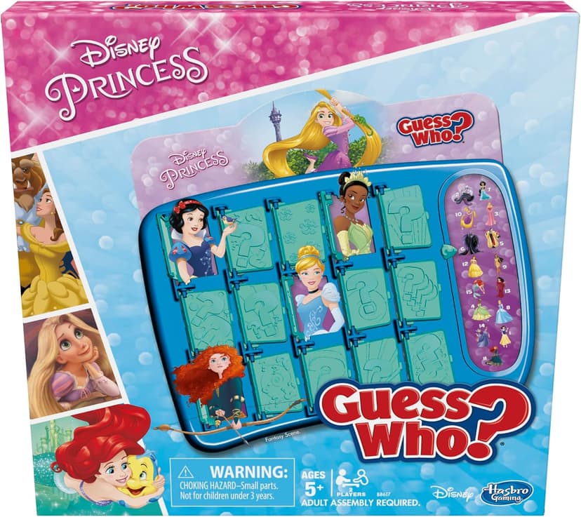 Hasbro Gaming Guess Who? Disney Princess Edition Kids Board Game, Fun Game for Families and Kids Ages 5 and Up, Easter Gifts for Boys and Girls, Preschool Games (Amazon Exclusive)