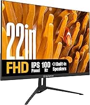 Westinghouse 22 Inch Computer Monitor, 1080P FHD IPS Frameless Gaming Monitor,100Hz, 1ms, Built-in Speakers, Eye Care, Adaptive Sync Support (FreeSync Compatible), HDR, VESA, HDMI & VGA w/Gaming Mode