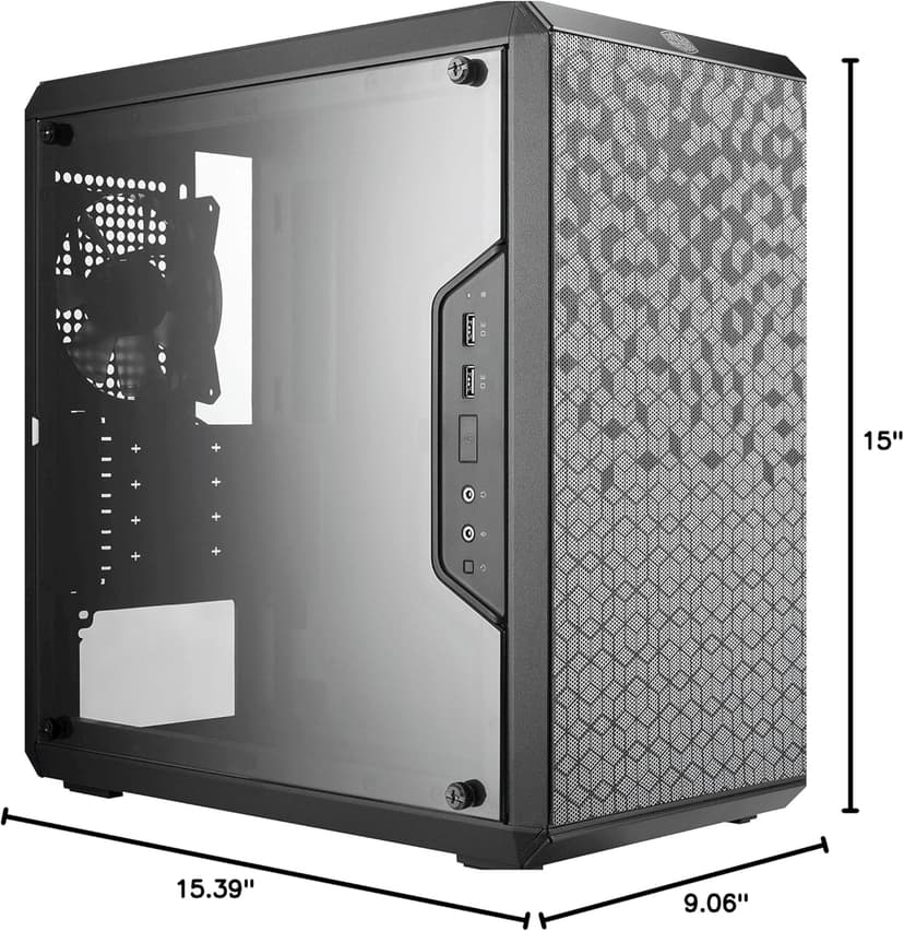 Cooler Master MasterBox Q300L Micro-ATX Tower with Magnetic Design Dust Filter, Transparent Acrylic Side Panel, Adjustable I/O & Fully Ventilated Airflow, Black (MCB-Q300L-KANN-S00)
