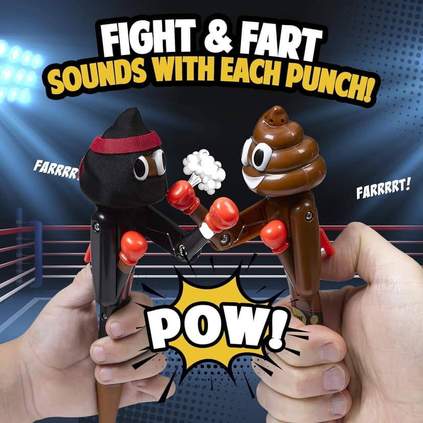 Farting Poop Pen with Punching Arms - Makes Funny Fart & Action Sound With Every Punch, Perfect Novelty Gift For Kids, Teens & Boys, Silly Gag Gift & Interactive Pen Toy With Big Laughs (Boxer)