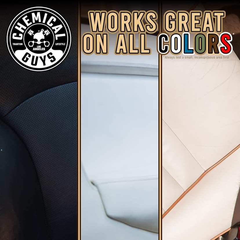 Chemical Guys Leather Cleaner and Conditioner Kit - 2 Bottles (4 oz Each), Car Cleaner and Conditioner, Safely Cleans & Conditions Leather Car Interiors, Furniture, Shoes, Boots, Bags, Apparel & More
