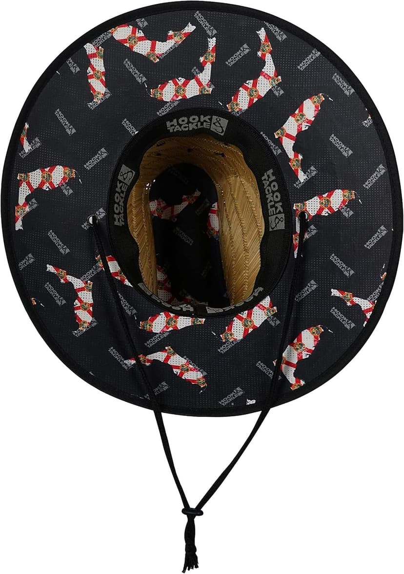 Hook & Tackle Florida Lifeguard | Fishing Stretch Fit | Straw Hat