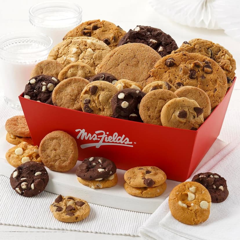 Mrs. Fields Signature Cookie Combo Crate - Assorted with 6 Original Cookies and 24 Nibblers Bite-Sized Cookies in our 5 Classic Flavors