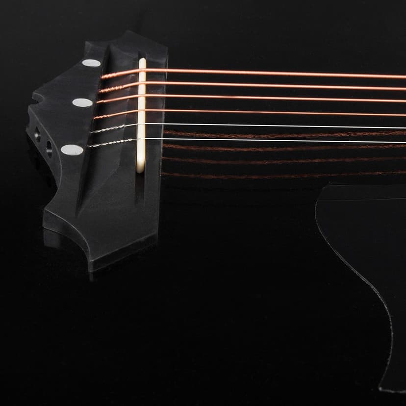 Joymusic 38 inch black beginner acoustic guitar,bundle with a strap with picks holder,digital tuner, set strings, capo,cleaning cloth,6 picks,gig bag.（JG-38C,BK）