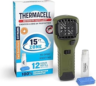 Thermacell Mosquito Portable Repeller; Includes 12-Hour Refill; 15 Foot Zone of Protection; Highly Effective Mosquito Repellent; Bug Spray Alternative; Scent Free