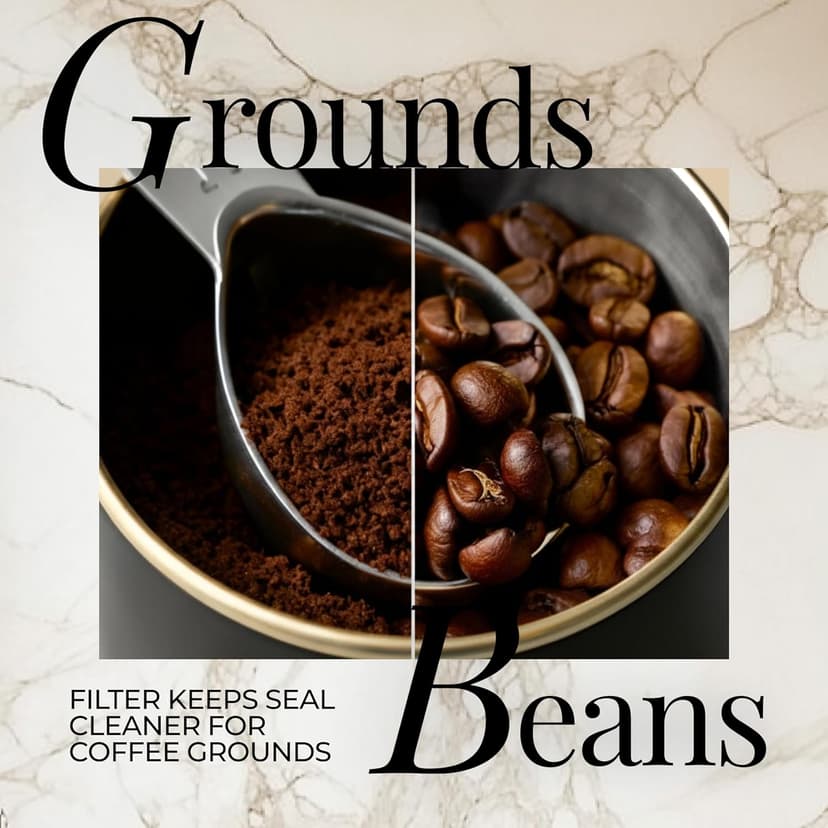 Vacuum Coffee Canister with Airtight Lid – Patented Dual Airtight Coffee Canister with Scoop, Coffee Bean Storage Container or Grounds Container, Storage Container - Black and Gold Kitchen Accessories