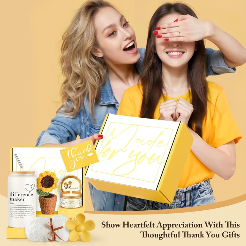 Thank You Gifts for Women, Teacher Appreciation Gifts, Thank You Gift Baskets for Women Friends Teachers Coworkers Boss Nurse Mom Employees with Thank You Cards B0DX2KPZ7Y