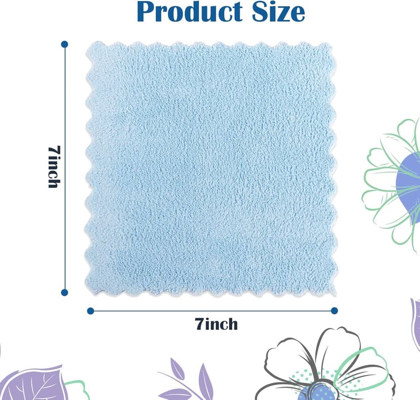 Orighty Makeup Remover Cloths, Cleansing, Reusable, Soft & Washable Coral Fleece Microfiber Washcloths/Towel for Face, Eye, Lips, Pack of 24, 7 x 7 inch