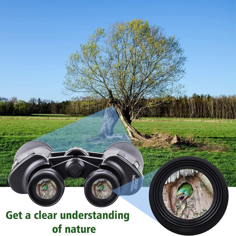 20x50 Binoculars for Adults, HD High Powered Professional Binoculars for Bird Watching Travel Stargazing Concerts Outdoor Sports-BAK4 Prism FMC Lens,Waterproof