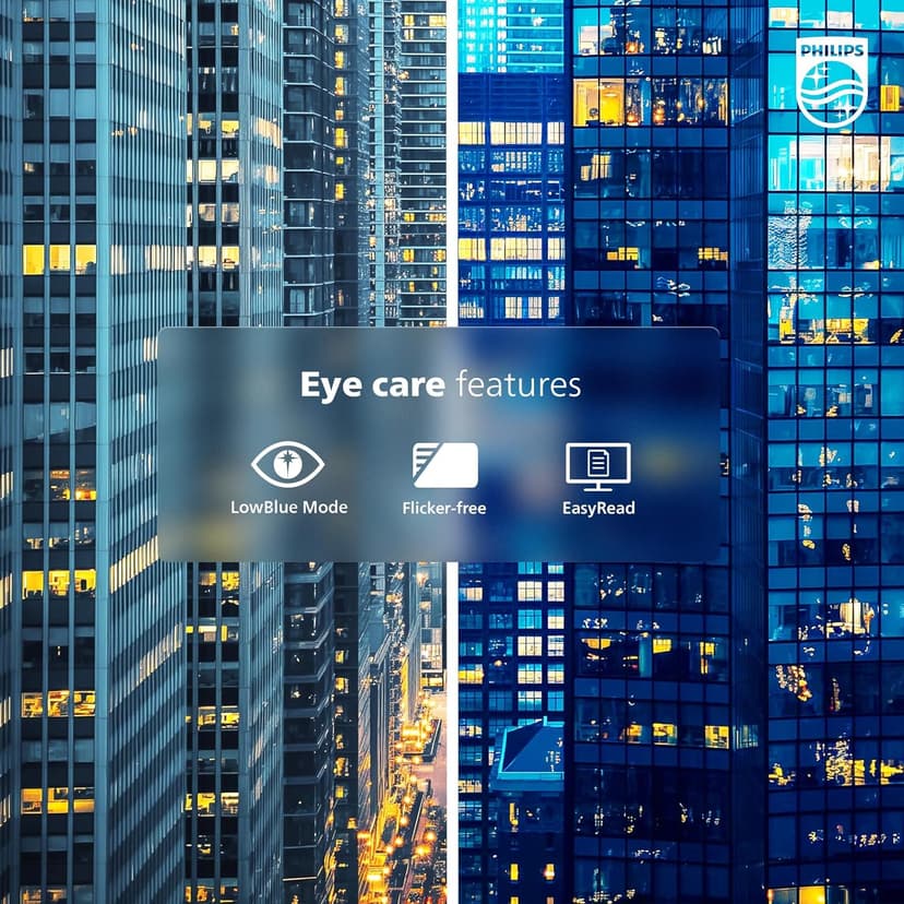 Philips 221V8LB 22 inch Class Thin Full HD (1920 x 1080) Monitor, 100Hz Refresh Rate, VESA, HDMI x1, VGA x1, LowBlue Mode, Adaptive Sync, 4 Year Advance Replacement Warranty