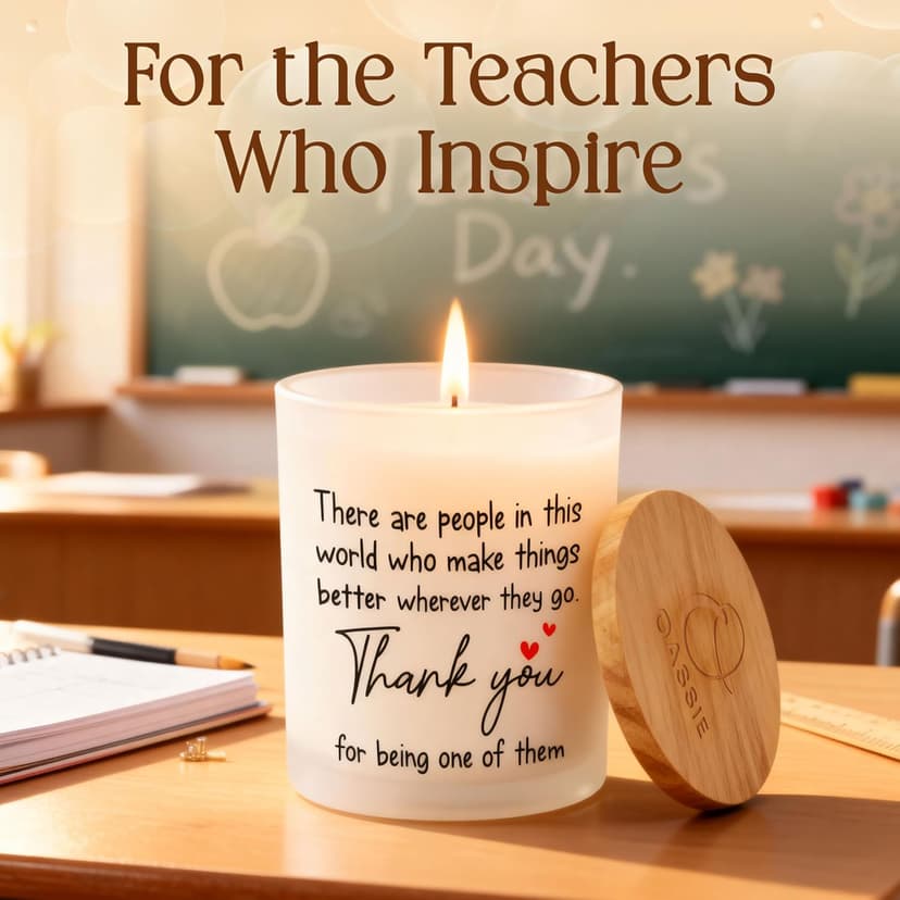 OASSIE Thank You Gifts for Women - Long Lasting Vanilla Lavender Candle 10 Oz - Appreciation Inspirational Birthday Gifts for Women Coworkers Friend Teachers Nurses Boss Employees