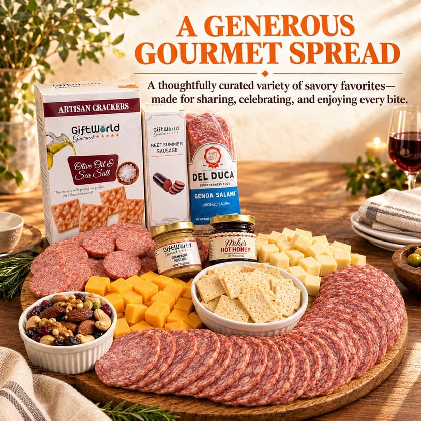 Food Gifts for Men, Meat Sampler For Men, Tailgating, Business, Congratulations, Care Packages, Thanksgiving & Holiday Gifts Charcuterie Meat and Cheese Gift Basket, Charcuterie Board Food Items B09TZ6BMRD