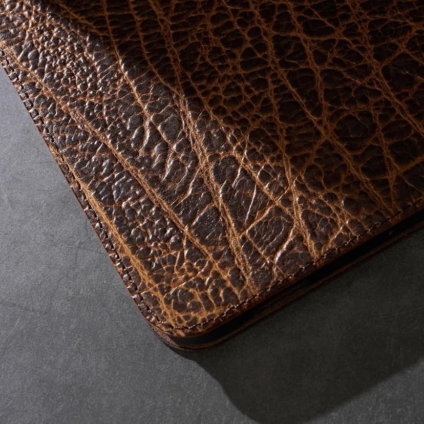 Gexmil Genuine Leather Case for iPad Pro 13 Inch (M5/M4) 2025/2024 with Pencil Holder,Protective Shockproof Smart Premium Leather Folio Cover Adjustable Stand Auto Sleep/Wake Anti-Slip, Buffalo Brown